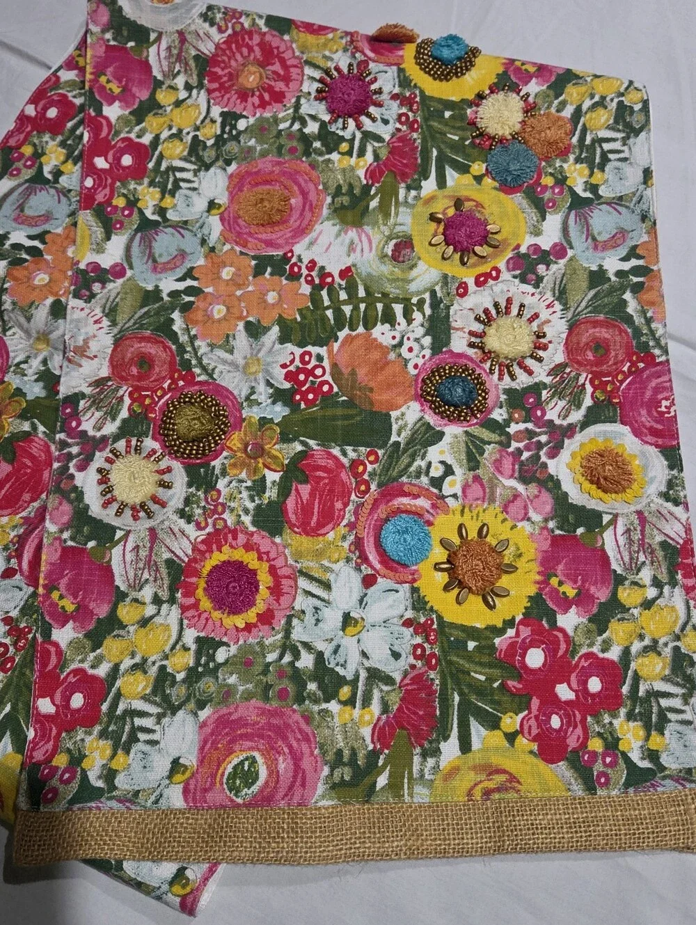 Pier 1 Imports Bountiful Blooms Table Runner 12.75